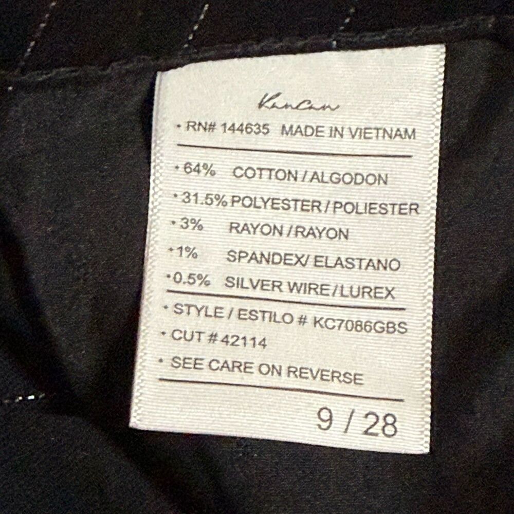 KanCan Women’s Pants Size 9 Black Pinstripe KC7086GBS - Picture 4 of 6